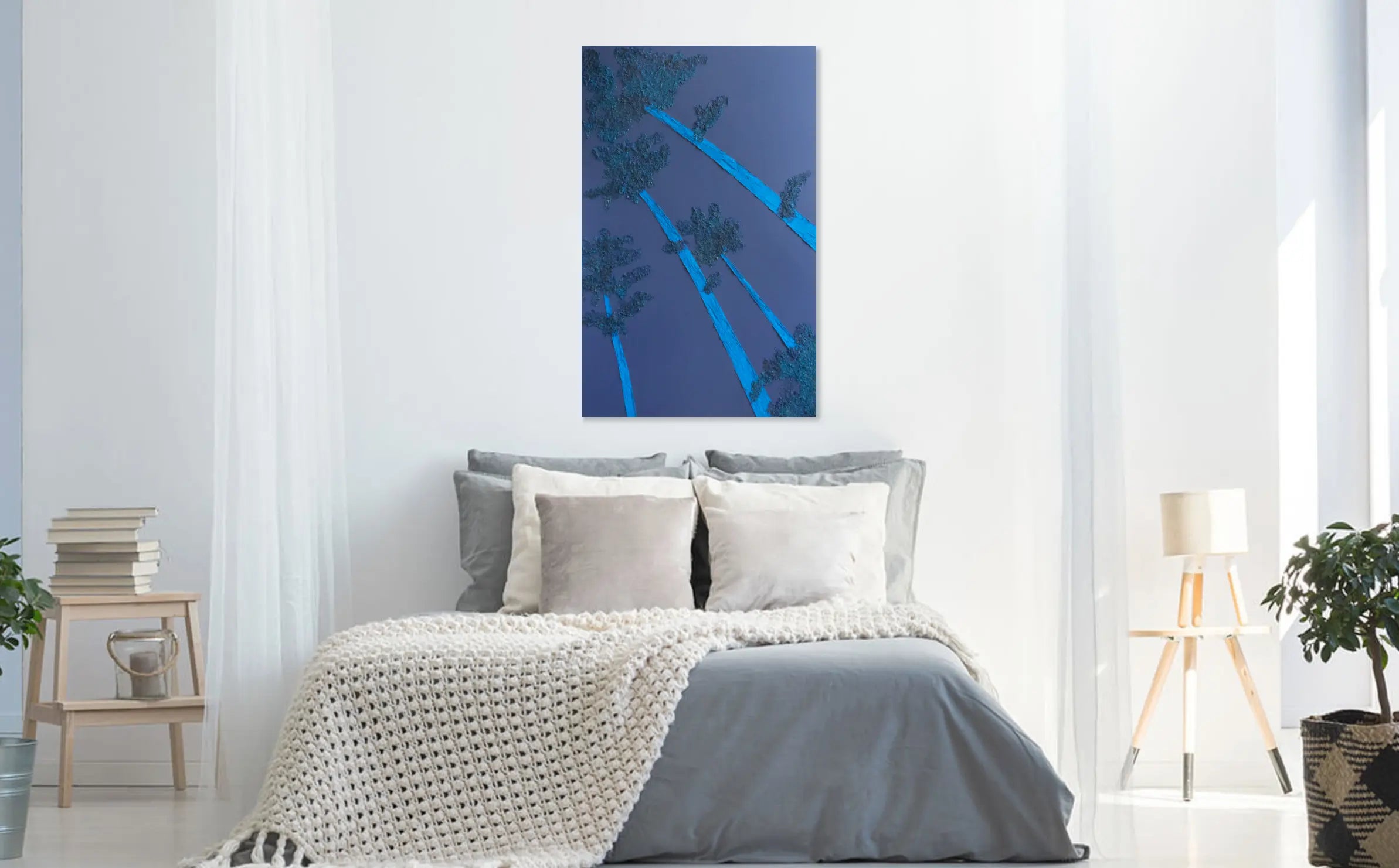 NUIT SOUS LES PINS - tableau Tomasz Marcus